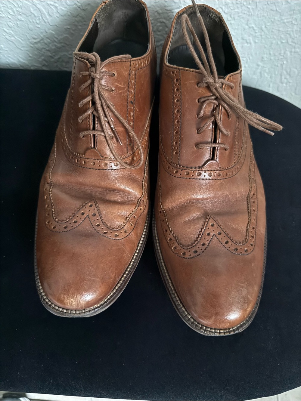 Cole Haan Brown Leather Wingtip Derbys